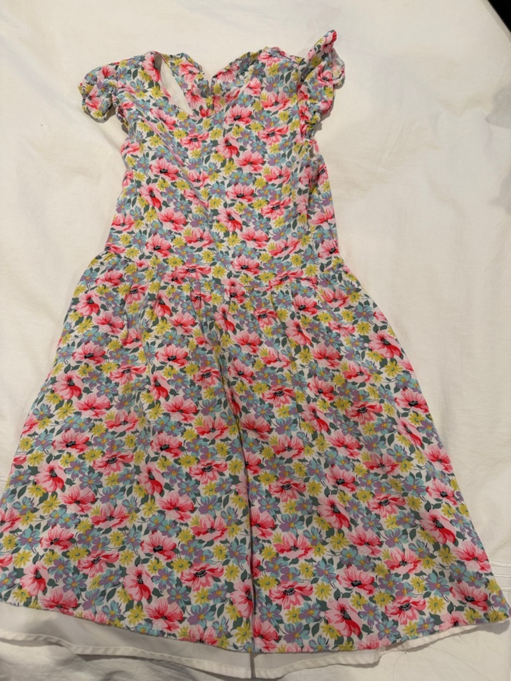 GAP Floral Pink Blue Green Girls Casual Dress